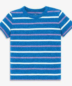 Baby heathered multi-stripe tee