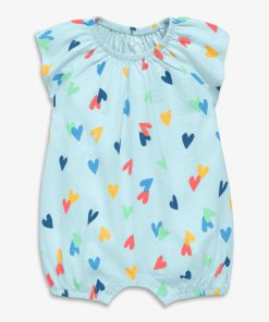 Baby flutter sleeve shortie in confetti hearts