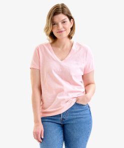 Adult classic slub v-neck tee (women's fit)